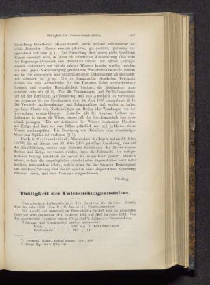 Thätigkeit der Untersuchungsanstalten