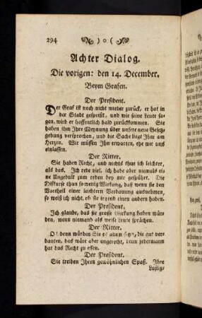 294-305, Der President: Der Graf ist noch nicht ...
