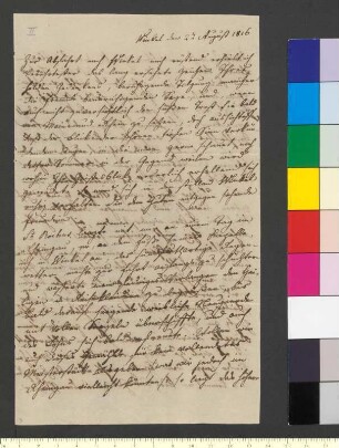 Brief von Brentano, Johanna Antonia Josepha an Goethe, Johann Wolfgang von