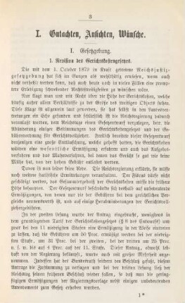 I. Gesetzgebung.