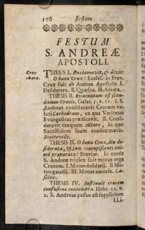 176-191, Festum S. Andreae Apostoli; Festum S. Nicolai Episcopi; Festum Immaculatae Conceptionis B. V. Mariae