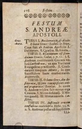 176-191, Festum S. Andreae Apostoli; Festum S. Nicolai Episcopi; Festum Immaculatae Conceptionis B. V. Mariae
