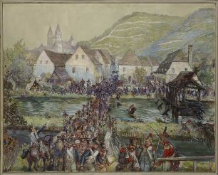 Übergang der Franzosen über die Unstrut