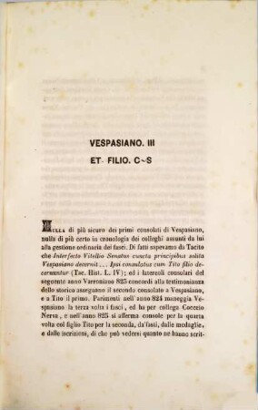 Intorno alla leggenda "Vespasiano III. et Filio C. S." scritta sul collo di un anfora recentemente scavata in Pompei