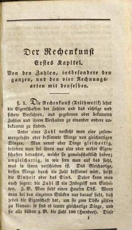 Gründliche Anweisung zur Rechenkunst : zum Gebrauch in lateinischen und in Gewerbschulen
