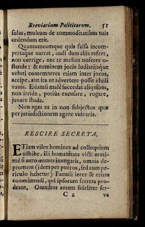Rescire Secreta. - Fugere.