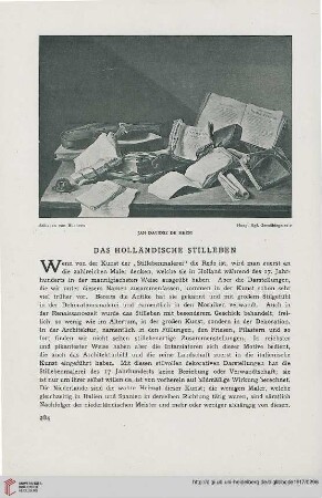 Das holländische Stilleben