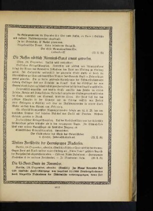 Weitere Fortschritte der Heeresgruppe Mackensen.