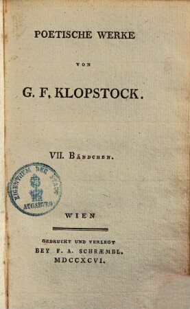 Klopstocks Werke, 7