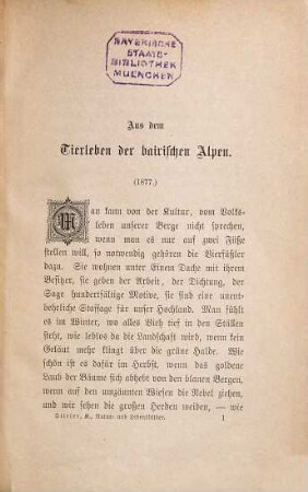 Natur- und Lebensbilder aus den Alpen
