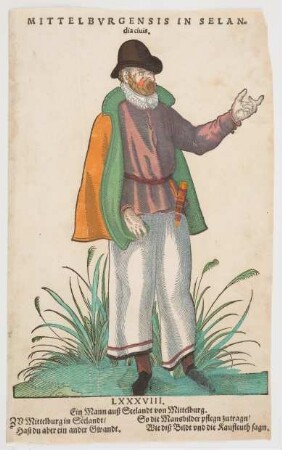 Tracht eines Mannes aus Middelburg in Seeland