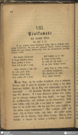 VIII. Pṙatkowaṅe na nowe lėto