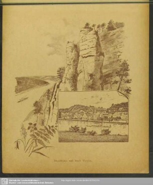 Basteifelsen und Stadt Wehlen