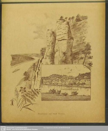 Basteifelsen und Stadt Wehlen