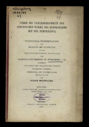 Ueber die Veränderlichkeit der specifischen Wärme des Quecksilbers mit der Temperatur