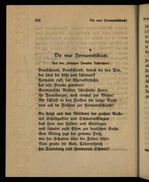 102-103, Die neue Hermannsschlacht (Gedicht)
