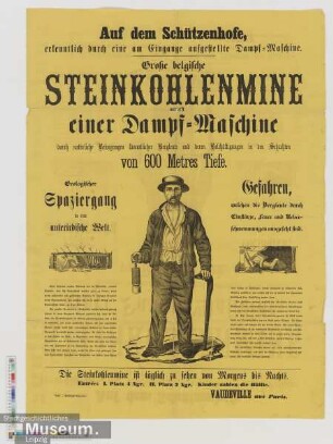 Große belgische Steinkohlenmine mittelst einer Dampf-Maschine