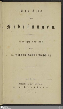 Das Lied der Nibelungen