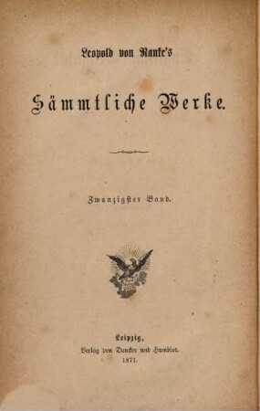 Leopold von Ranke's sämmtliche Werke, 20. Englische Geschichte vornehmlich im siebzehnten Jahrhundert ; 7