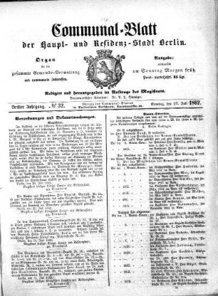 No. 32: No. 32, 27.Juli 1862