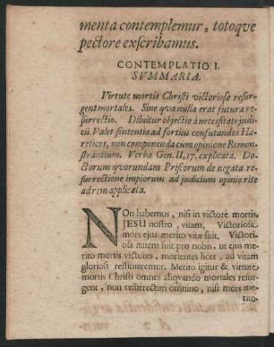 Contemplatio I.