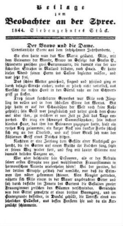 Beilage zum Beobachter an der Spree. 1844. 17. Stueck