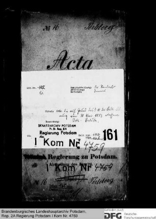 Ortsstatuten auf Grund des § 11 der Städteordnung vom 30. Mai 1853 in Perleberg
