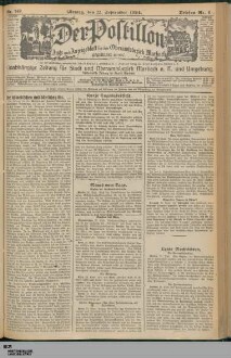 Der Postillon : Amts- und Anzeigeblatt für den Oberamtsbezirk Marbach : unabhängige Zeitung für Stadt und Oberamtsbezirk Marbach a.N. und Umgebung