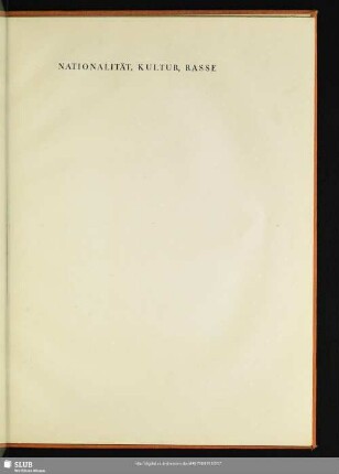 Nationalität, Kultur, Rasse