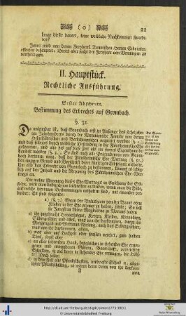 II. Hauptstück Rechtliche Ausführung