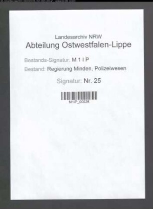 Angelegenheiten der staatlichen Schutzpolizei, Allgemeines, Band 3