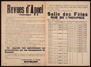 "Revues d'Appel" (Erfassung der männlichen Einwohner von Roubaix) (No. 185)