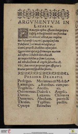 Argumentum in Lazarum