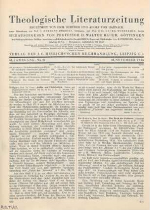 433-434 [Rezension] Antike und Christentum; Bd. IV, H. 4 u. V, H. 1/2