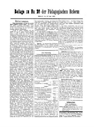 Mitteilungen : Beilage zu Nr. 26 der Pädagogischen Reform