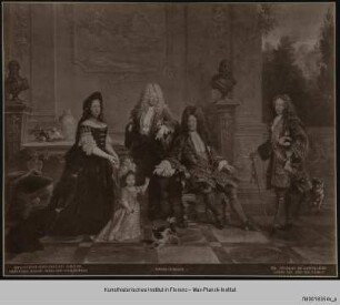 Madame de Ventadour mit Louis XIV und seinen Nachkommen