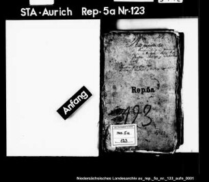 Vormundschaft über die Kinder des verstorbenen Kriegsrats Lantzius-Beninga zu Stickelkamp