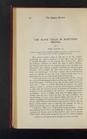 The Slave Trade in Northern Nigeria. III.