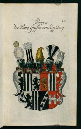 25r-25v, 25. Wappen der Burg-Grafen von Kirchberg