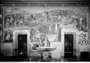 Freskenzyklus zu Begebenheiten der frühen römischen Republik, Horatius Cocles verteidigt den der Pons Sublicius