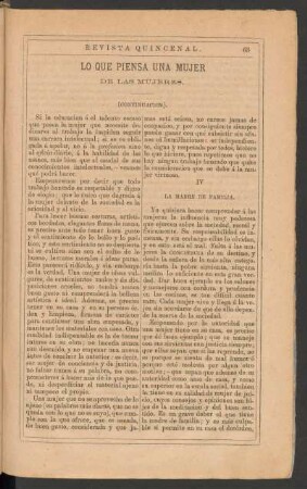 III - El trabajo de la mujer. - (Continuación).