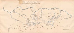 Übersichtskarte der hochwassergefährlichen Flüsse auf dem linken Ufer der Oder in der Provinz Schlesien und Brandenburg.