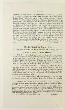 124. Der Westfälische Friede. 1648