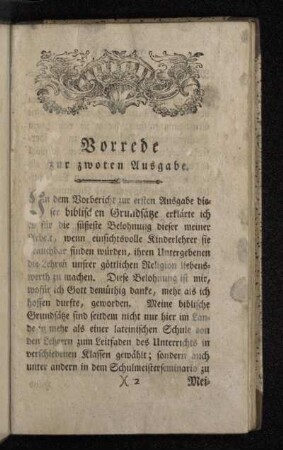 Vorrede zur zwoten Ausgabe.