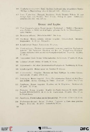 Bronze und Kupfer (Nr. 200-233)