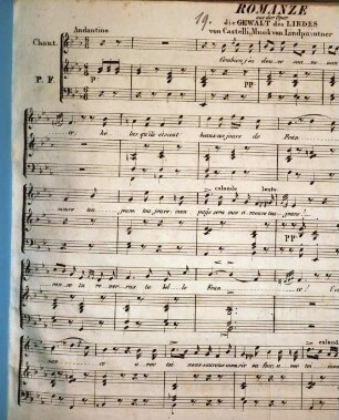 Romanze : aus d. Oper Die Gewalt des Liedes ; von Castelli