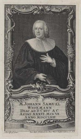Bildnis des Johann Samuel Widemann