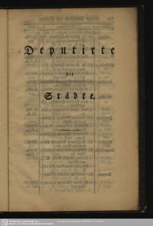 Deputirte der Städte