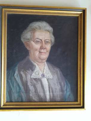 Ölgemälde / Porträt Emma Merkel / Ida Carla Ströver