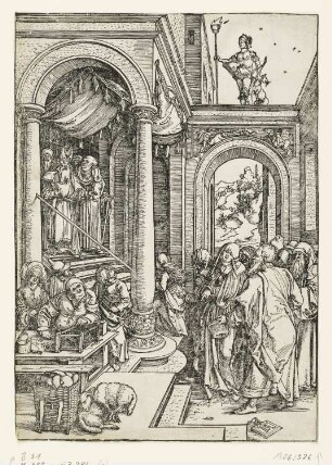Mariens Tempelgang, Blatt 6 der Folge "Marienleben (nach dem Text)"